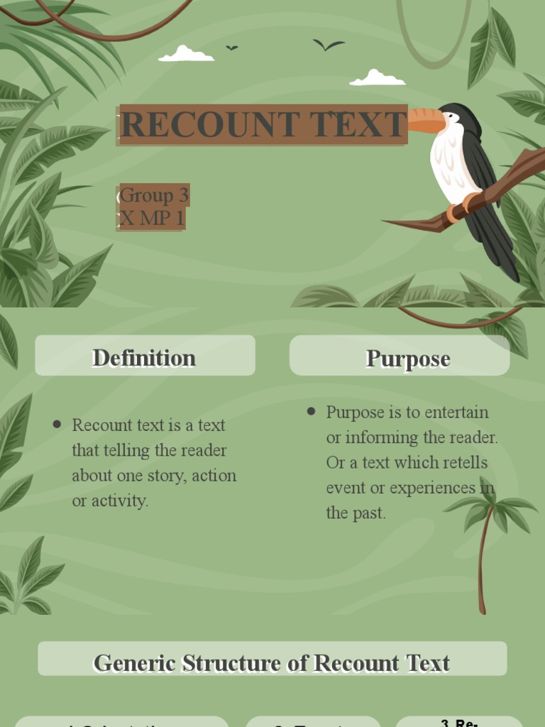 Understanding Recount Texts | PDF