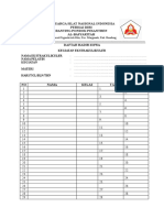 Daftar Hadir Siswa Ponpes Al-Basyariyah