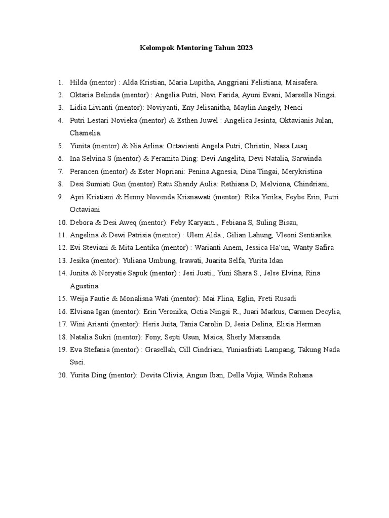 Mentor Kelas Online Mentoring Pembelajaran Jarak Jauh