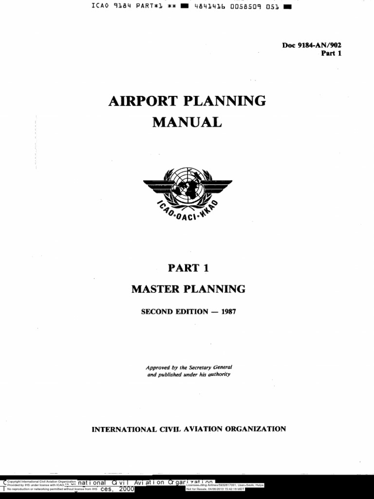 Icao doc 9184 airport planning man part 1 master plann 2nd ed