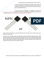 Cách phân biệt và nhận biết transistor PNP và NPN
