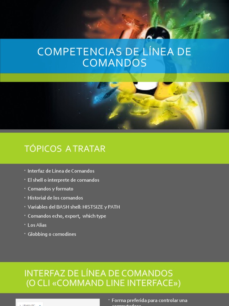 3 Linux Clase Competencias de Líneas de Comandos PDF Interfaz de