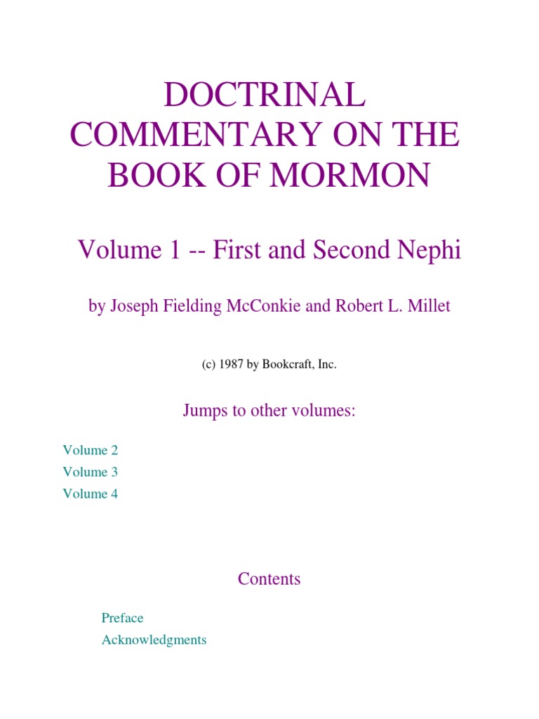 Doctrinal Commentary on Mormon Texts | PDF