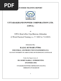 Summer Training Report (Upcl)
