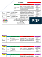 Septiembre: Campo Escenario Libro / Nombre Del Proyecto Propósito / Descripción Ejes Articuladores