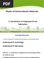 Introduction To Integrated Circuit Fabrication (Baru)