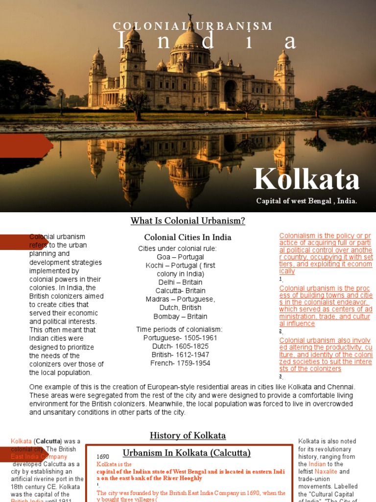Colonial Urbanism | PDF | Kolkata | Urban Planning