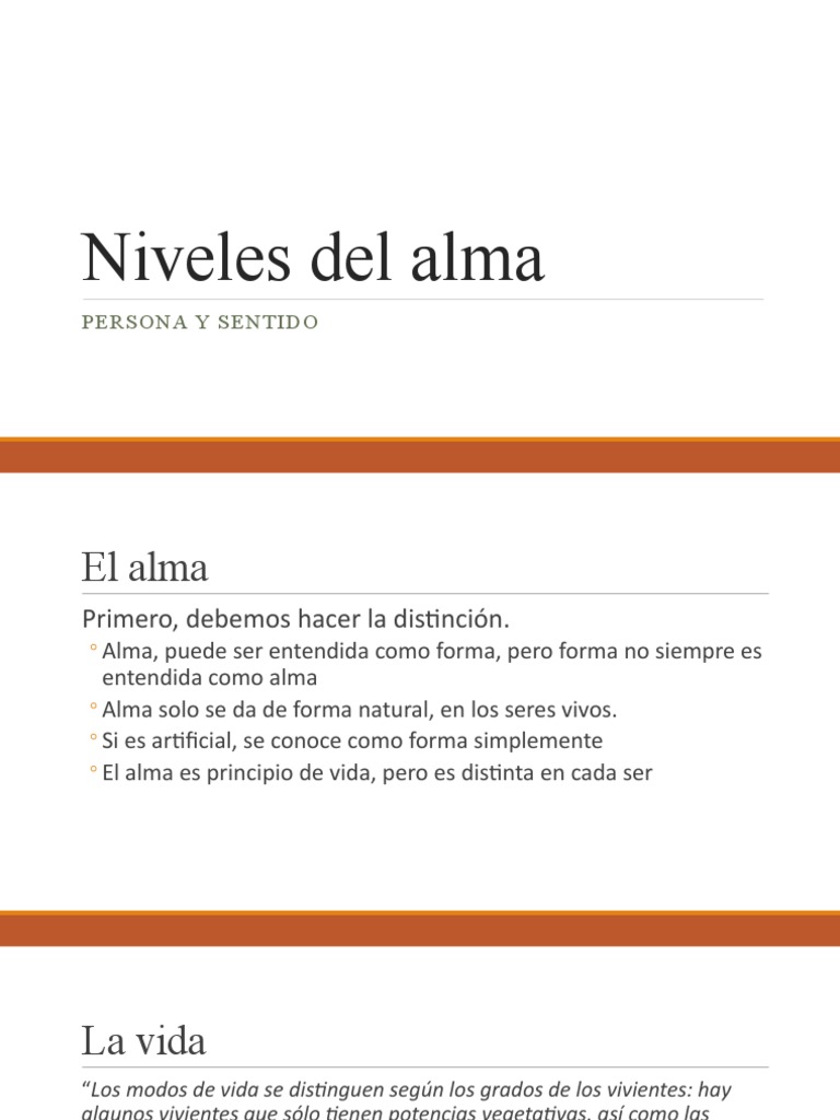 Niveles Del Alma Y Vida Humana PDF Relaciones Personales Crianza Y 