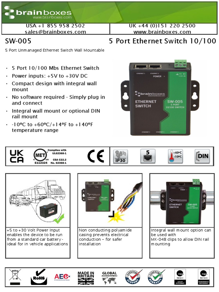 SW 005 Datasheet | PDF