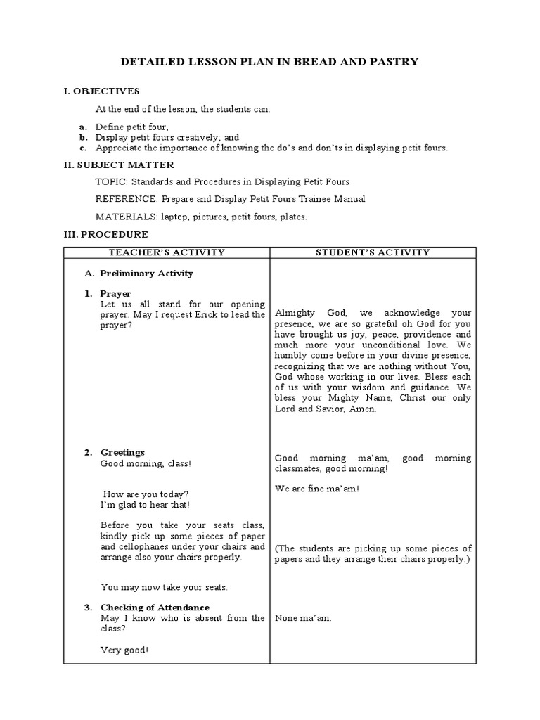Standards and Procedures in Displaying Petit Fours PDF