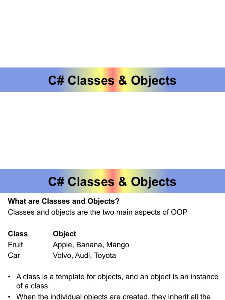 C# Slides Part 3 | PDF | Class (Computer Programming) | Inheritance ...