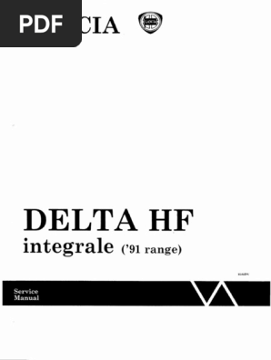 Lancia Delta HF Integrale サービスマニュアル LANCIA DELTA Turbo Integrale 16V Workshop Service Manual for