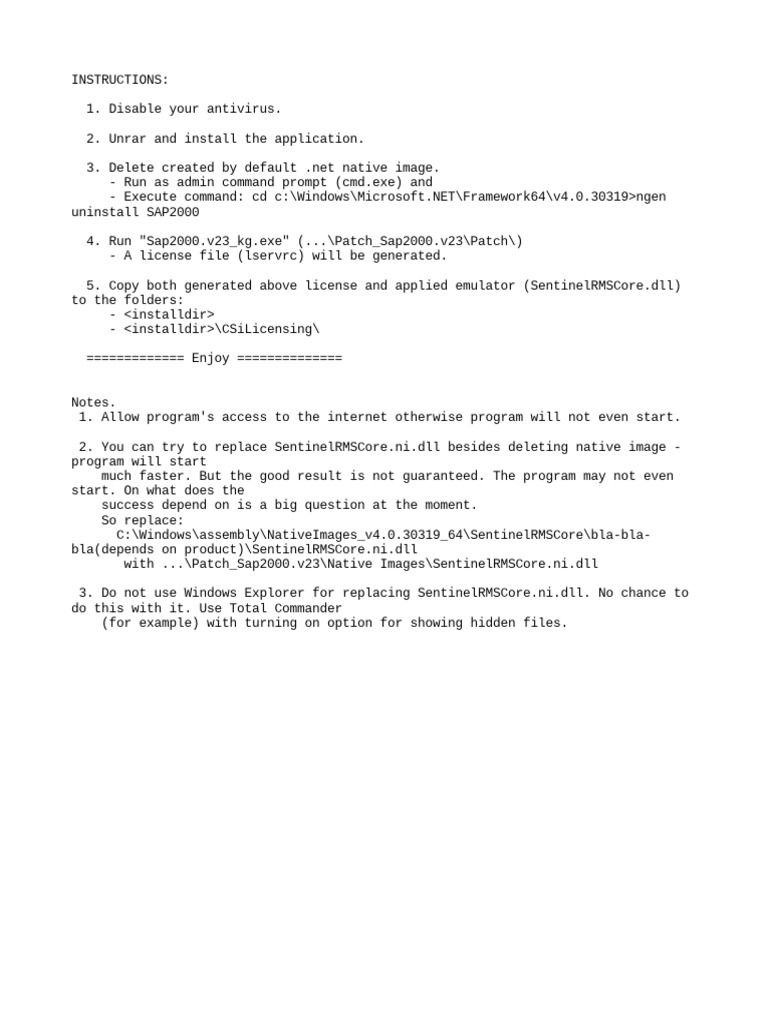 Instructions | PDF