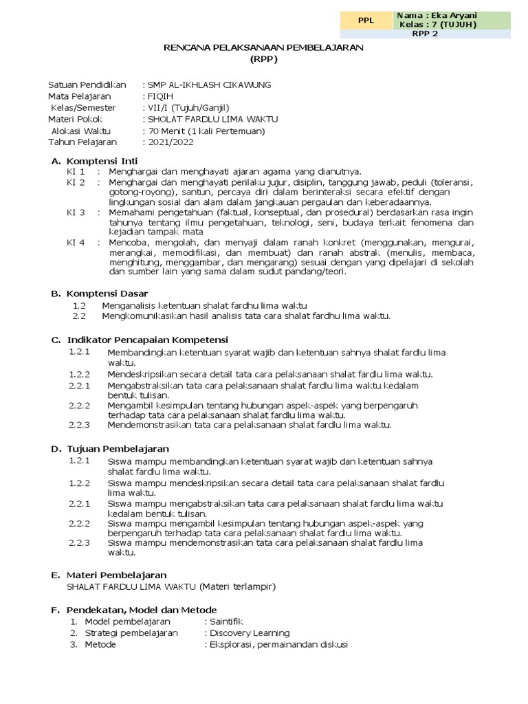 RPP 2-2021 - Strategi Dakwah Rasulullah SAW Di Mekah | PDF