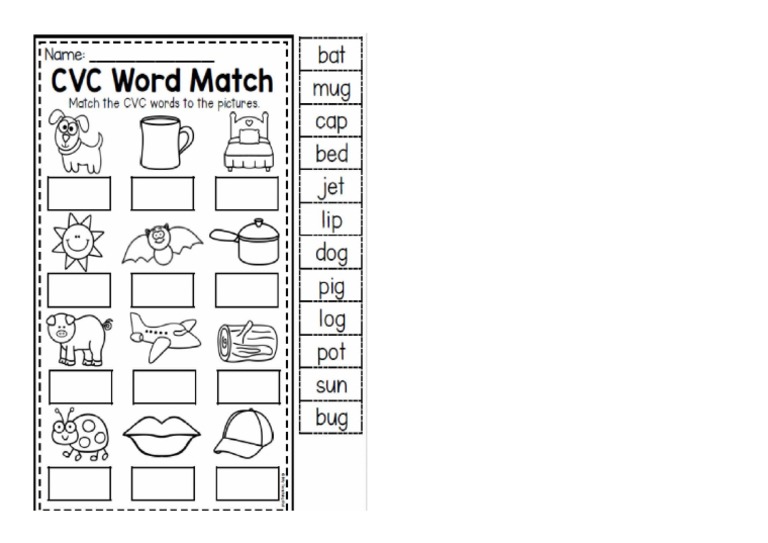 CVC Worksheet | PDF