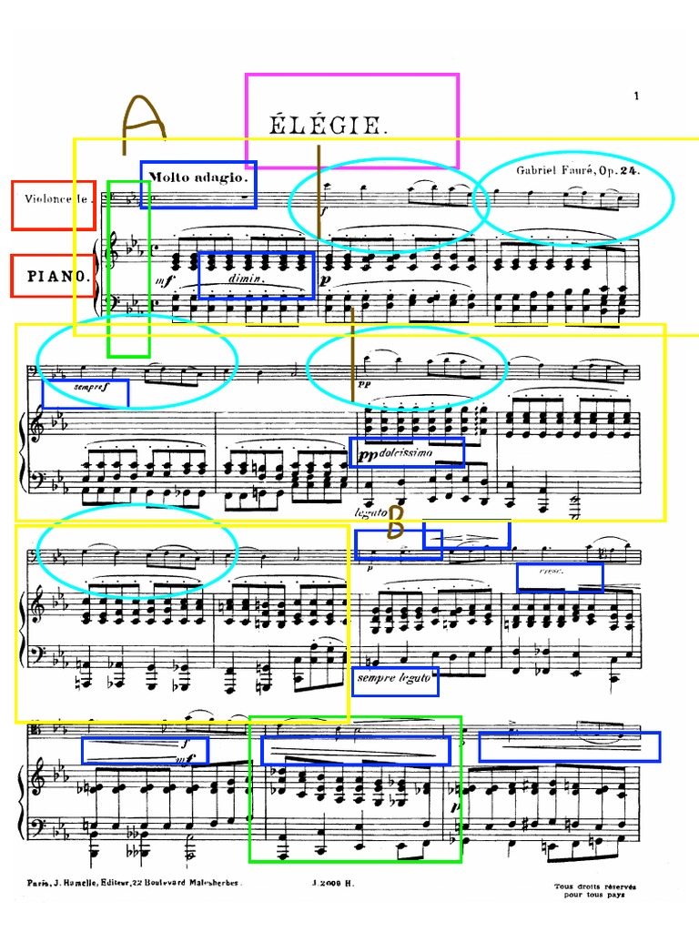 Fauré Elégie Op 24 Cello And Piano Pdf
