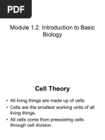 Module 1.2. Introduction To Basic Biology