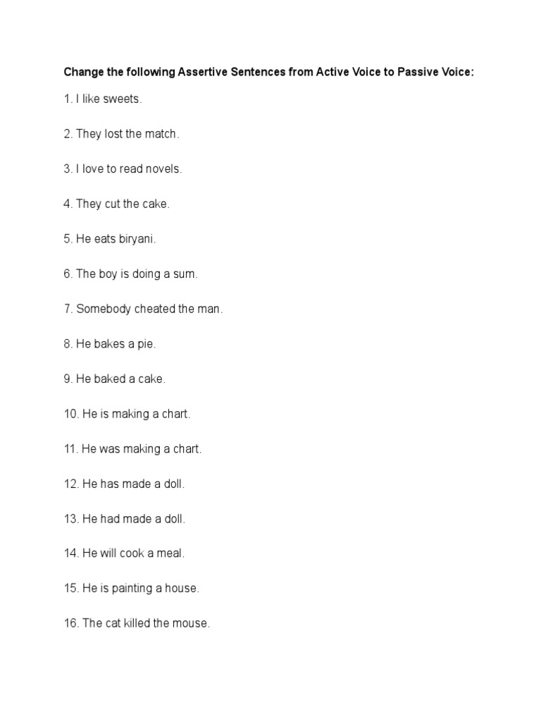 Narration Change Of Assertive Sentence Worksheet With Answers