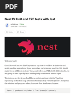 NestJS: Unit and E2E Tests With Jest - by Exfabri