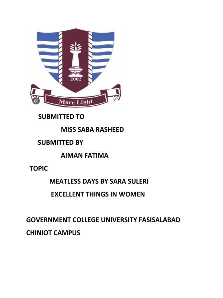 Meatless Days by Sara Suleri PDF