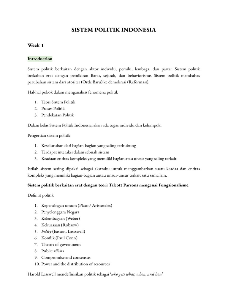 Sistem Politik Indonesia | PDF