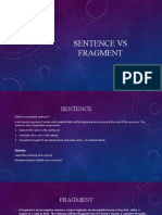 Sentence Vs Fragment