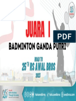 Juara 1 Badminton Ganda Putri