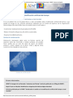 Modificación Artificial Del Tiempo - Ag... Teorología - AEMET. Gobierno de España
