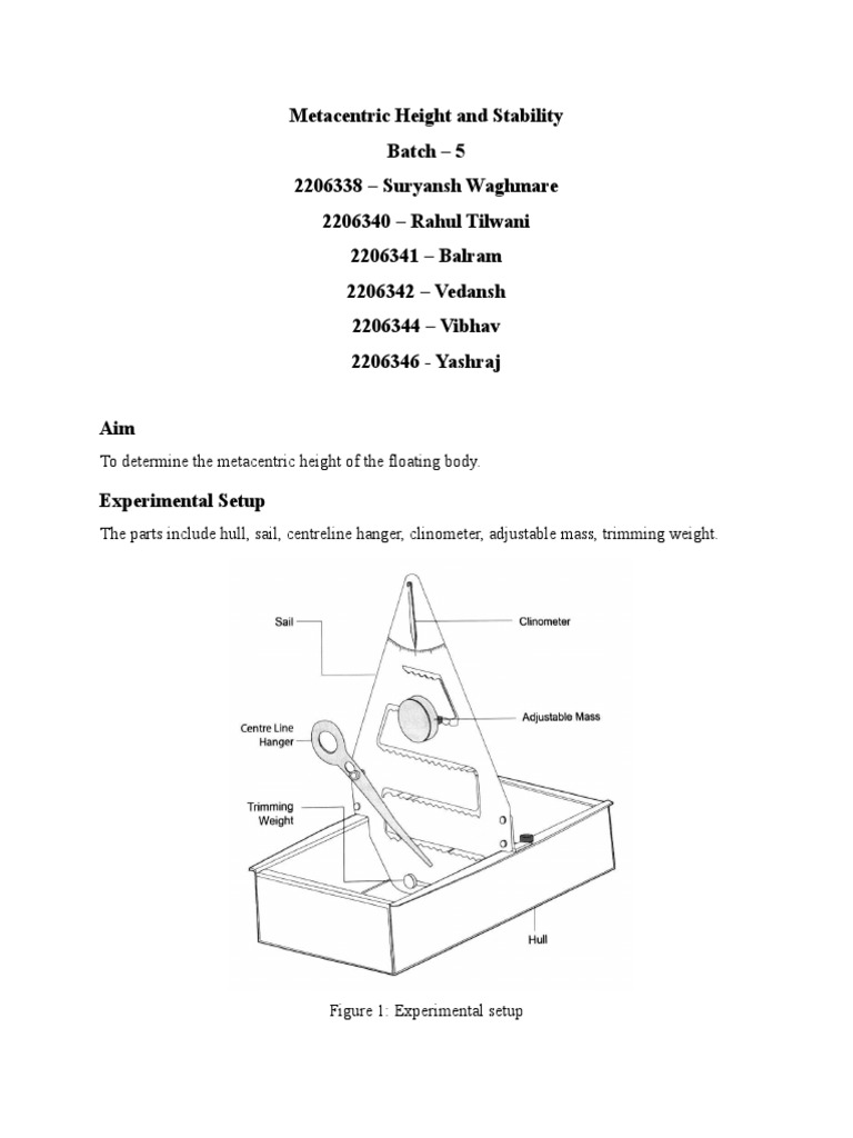 Batch-5 Metacentric Report | PDF | Science & Mathematics | Technology ...