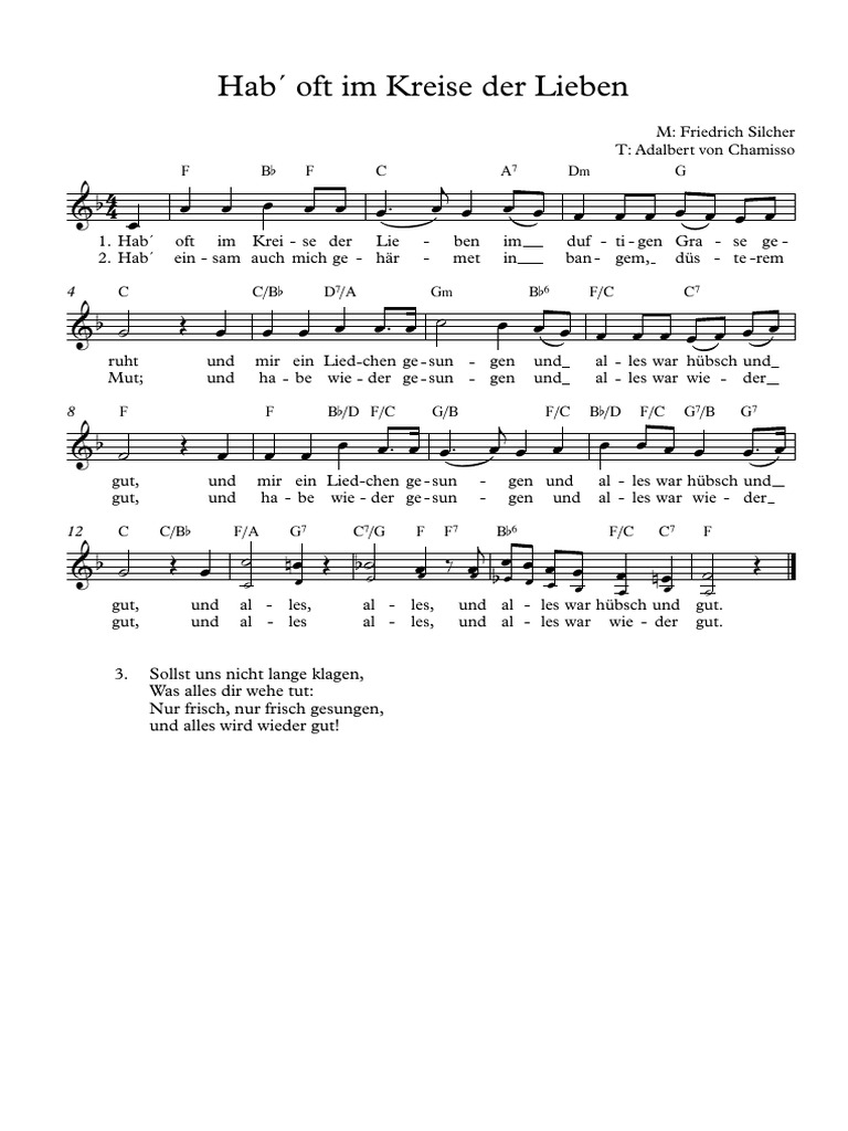 Hab Oft Im Kreise Der LiebenMelodie