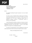 Absent Excuse Letter for Not Attending Class