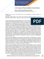 Didactic Principles of Development of Physical Qualities in School Students