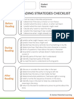 Graphic Organizer Reading Strategies Checklist