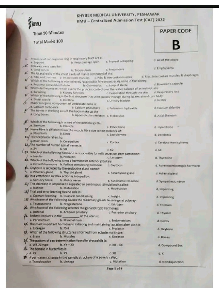 KMU CAT PAST PAPERS PDF DOWNLOAD 2022 intelligence overview