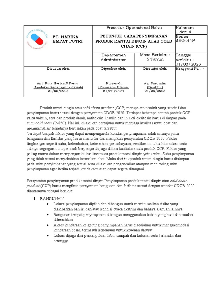 Petunjuk Penyimpanan Ccp Pdf