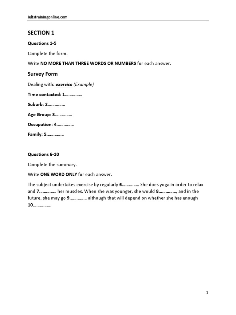 ielts practice test 4 answers