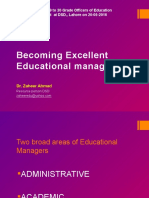 Becoming Excellent Educations Managers