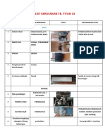 LIST KERUSAKAN TB T23 Januari 2023.