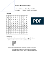 4th Quarter Module 1 in Biology