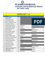 P3 Extracuricular List-Schedule-Venue