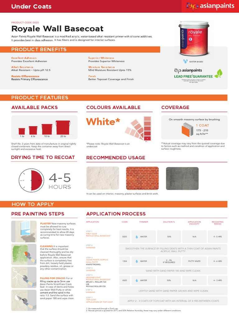Royale Wall Basecoat PDF Paint Plaster