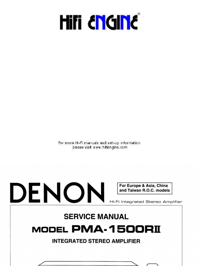 DENON PMA-1500R II リモコン・取扱説明書付 DENON PMA-1500R II リモコン・取扱説明書付