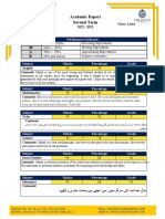 MANAAL Second Term Report Card