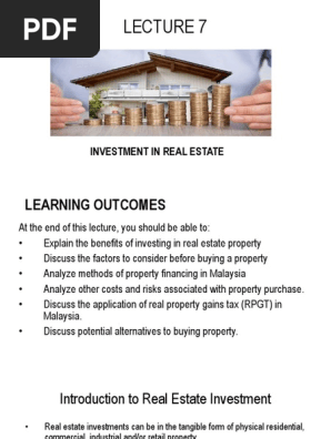 Investment real estate
