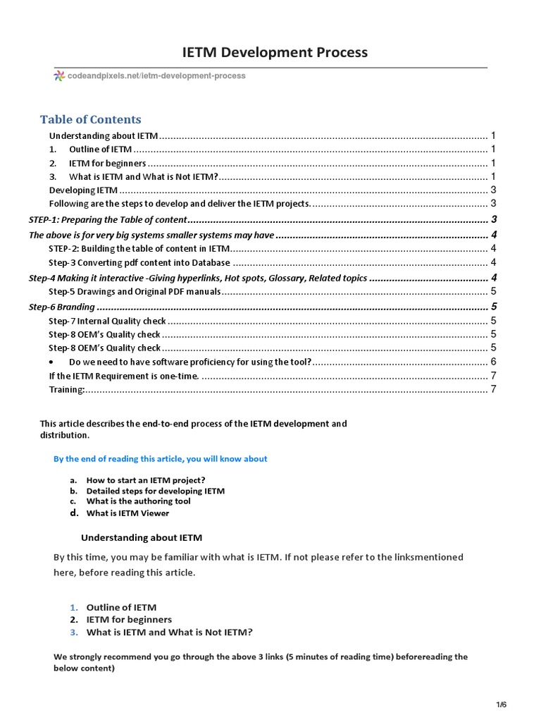 IETM Development Process Guide | PDF | Computer Aided Design | Computer ...