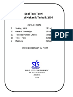 2009 Materi Test Kompetisi Mekanik Terbaik 2009