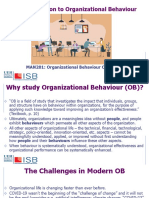 Class 1 - An Introduction To Organizational Behaviour