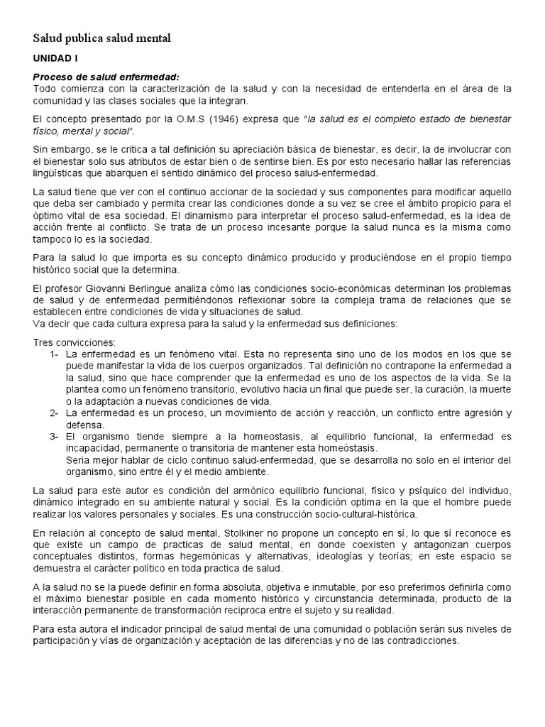 Salud Publica Salud Mental | PDF