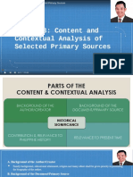 Content and Contextual Analysis of Selected Primary Sources