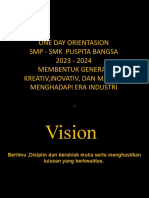 One Day Orientation For Puspita Bangsa